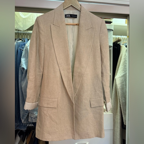Zara Jackets & Blazers - Zara Light Tan Blazer Jacket